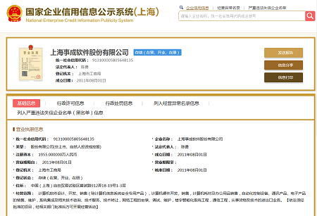軟件公司經營范圍案例五